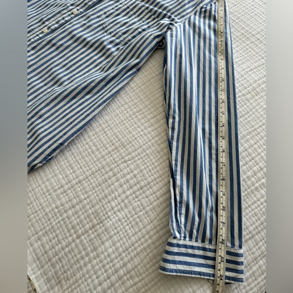 Old Navy Striped Botton Down Shirt, L - Picture 4 of 6